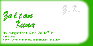 zoltan kuna business card